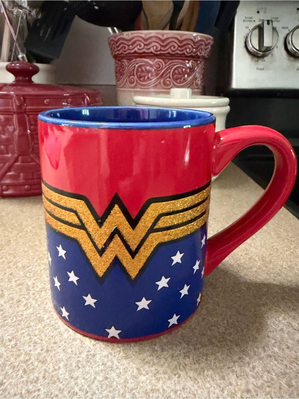 DC Comics Wonder Woman Red & Blue Ceramic Coffee Mug